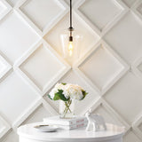 Hayes 11.25" Industrial Farmhouse Iron/Glass LED Pendant - JONATHAN Y