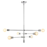 Atlas Modern Vintage Iron Arm-Adjustable LED Chandelier - JONATHAN Y