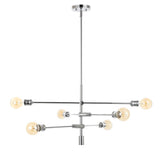 Atlas Modern Vintage Iron Arm-Adjustable LED Chandelier - JONATHAN Y