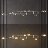 Atlas Modern Vintage Iron Arm-Adjustable LED Chandelier - JONATHAN Y