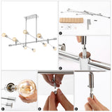 Atlas Modern Vintage Iron Arm-Adjustable LED Chandelier - JONATHAN Y