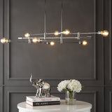 Atlas Modern Vintage Iron Arm-Adjustable LED Chandelier - JONATHAN Y