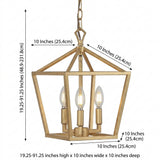 Iris 10" Iron Classic Modern Lantern LED Pendant Brass Gold / 10" – DIM