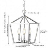 Iris 10" Iron Classic Modern Lantern LED Pendant Chrome / 10" – DIM