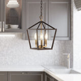 Iris 10" Iron Classic Modern Lantern LED Pendant - JONATHAN Y
