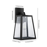 Pasadena 9" Iron/Glass Modern Industrial Angled LED Outdoor Lantern - JONATHAN Y