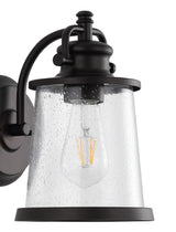 Marais 6.75" Iron/Seeded Glass Vintage Rustic LED Outdoor Lantern - JONATHAN Y