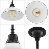 Jasper 12.25" Farmhouse Industrial Indoor/Outdoor Iron LED Pendant