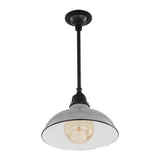 Jasper 12.25" Farmhouse Industrial Indoor/Outdoor Iron LED Pendant