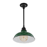 Jasper 12.25" Farmhouse Industrial Indoor/Outdoor Iron LED Pendant