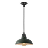 Jasper 12.25" Farmhouse Industrial Indoor/Outdoor Iron LED Pendant