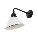 Croydon 9.63" Farmhouse Industrial Indoor/Outdoor Iron LED Gooseneck Arm Outdoor Sconce - JONATHAN Y