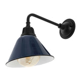 Croydon 9.63" Farmhouse Industrial Indoor/Outdoor Iron LED Gooseneck Arm Outdoor Sconce - JONATHAN Y