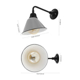 Croydon 9.63" Farmhouse Industrial Indoor/Outdoor Iron LED Gooseneck Arm Outdoor Sconce