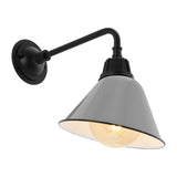 Croydon 9.63" Farmhouse Industrial Indoor/Outdoor Iron LED Gooseneck Arm Outdoor Sconce - JONATHAN Y