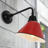 Croydon 9.63" Farmhouse Industrial Indoor/Outdoor Iron LED Gooseneck Arm Outdoor Sconce
