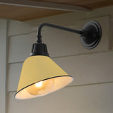 Croydon 9.63" Farmhouse Industrial Indoor/Outdoor Iron LED Gooseneck Arm Outdoor Sconce