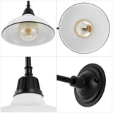 Aurora 12.25" Farmhouse Industrial Indoor/Outdoor Iron LED Gooseneck Arm Outdoor Sconce