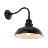 Aurora 12.25" Farmhouse Industrial Indoor/Outdoor Iron LED Gooseneck Arm Outdoor Sconce