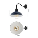 Aurora 12.25" Farmhouse Industrial Indoor/Outdoor Iron LED Gooseneck Arm Outdoor Sconce - JONATHAN Y