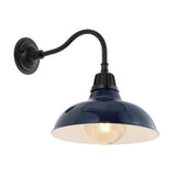 Aurora 12.25" Farmhouse Industrial Indoor/Outdoor Iron LED Gooseneck Arm Outdoor Sconce