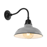 Aurora 12.25" Farmhouse Industrial Indoor/Outdoor Iron LED Gooseneck Arm Outdoor Sconce