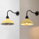 Aurora 12.25" Farmhouse Industrial Indoor/Outdoor Iron LED Gooseneck Arm Outdoor Sconce