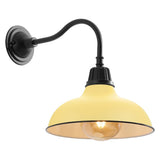 Aurora 12.25" Farmhouse Industrial Indoor/Outdoor Iron LED Gooseneck Arm Outdoor Sconce