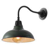Aurora 12.25" Farmhouse Industrial Indoor/Outdoor Iron LED Gooseneck Arm Outdoor Sconce