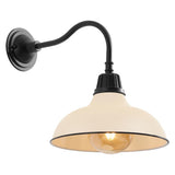 Aurora 12.25" Farmhouse Industrial Indoor/Outdoor Iron LED Gooseneck Arm Outdoor Sconce
