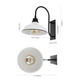 Stanley 12.25" Farmhouse Industrial Indoor/Outdoor Iron LED Gooseneck Arm Outdoor Sconce