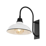 Stanley 12.25" Farmhouse Industrial Indoor/Outdoor Iron LED Gooseneck Arm Outdoor Sconce