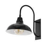 Stanley 12.25" Farmhouse Industrial Indoor/Outdoor Iron LED Gooseneck Arm Outdoor Sconce