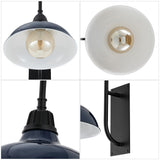 Stanley 12.25" Farmhouse Industrial Indoor/Outdoor Iron LED Gooseneck Arm Outdoor Sconce