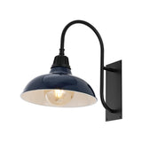 Stanley 12.25" Farmhouse Industrial Indoor/Outdoor Iron LED Gooseneck Arm Outdoor Sconce