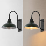 Stanley 12.25" Farmhouse Industrial Indoor/Outdoor Iron LED Gooseneck Arm Outdoor Sconce