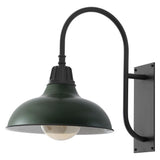 Stanley 12.25" Farmhouse Industrial Indoor/Outdoor Iron LED Gooseneck Arm Outdoor Sconce