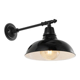Wallace 12.25" Farmhouse Industrial Indoor/Outdoor Iron LED Victorian Arm Outdoor Sconce
