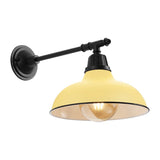 Wallace 12.25" Farmhouse Industrial Indoor/Outdoor Iron LED Victorian Arm Outdoor Sconce
