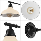 Wallace 12.25" Farmhouse Industrial Indoor/Outdoor Iron LED Victorian Arm Outdoor Sconce