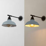 Wallace 12.25" Farmhouse Industrial Indoor/Outdoor Iron LED Victorian Arm Outdoor Sconce