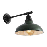 Wallace 12.25" Farmhouse Industrial Indoor/Outdoor Iron LED Victorian Arm Outdoor Sconce