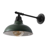 Wallace 12.25" Farmhouse Industrial Indoor/Outdoor Iron LED Victorian Arm Outdoor Sconce