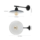 Bonner 12" Farmhouse Industrial Indoor/Outdoor Iron LED Victorian Arm Outdoor Sconce - JONATHAN Y