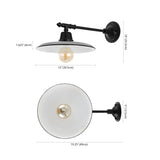Bonner 12" Farmhouse Industrial Indoor/Outdoor Iron LED Victorian Arm Outdoor Sconce