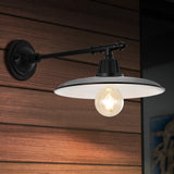 Bonner 12" Farmhouse Industrial Indoor/Outdoor Iron LED Victorian Arm Outdoor Sconce