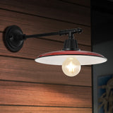 Bonner 12" Farmhouse Industrial Indoor/Outdoor Iron LED Victorian Arm Outdoor Sconce