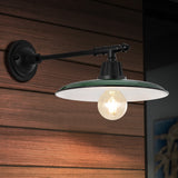 Bonner 12" Farmhouse Industrial Indoor/Outdoor Iron LED Victorian Arm Outdoor Sconce