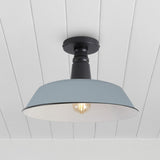 Camila 14" Classic Industrial Indoor/Outdoor Iron LED Semi Flush Mount