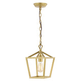 Oslin 8" Vintage Farmhouse Iron Chain Pagoda LED Pendant - JONATHAN Y